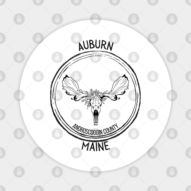 Auburn Maine Moose Magnet by TrapperWeasel